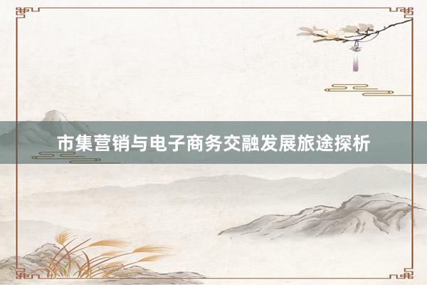 市集营销与电子商务交融发展旅途探析